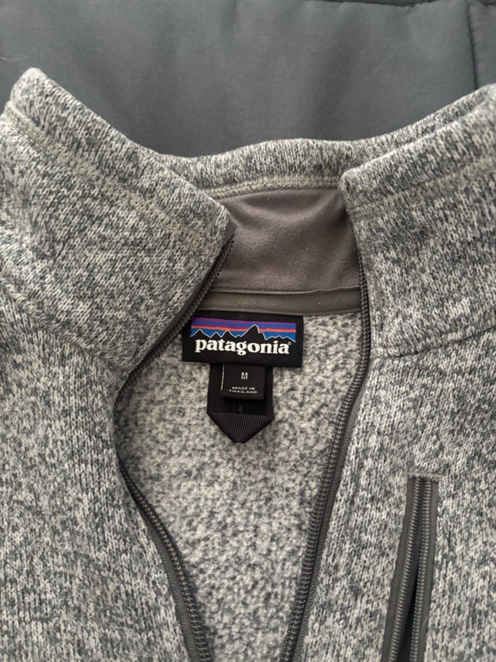 Patagonia Gray Marled Full-Zip Fleece Jacket